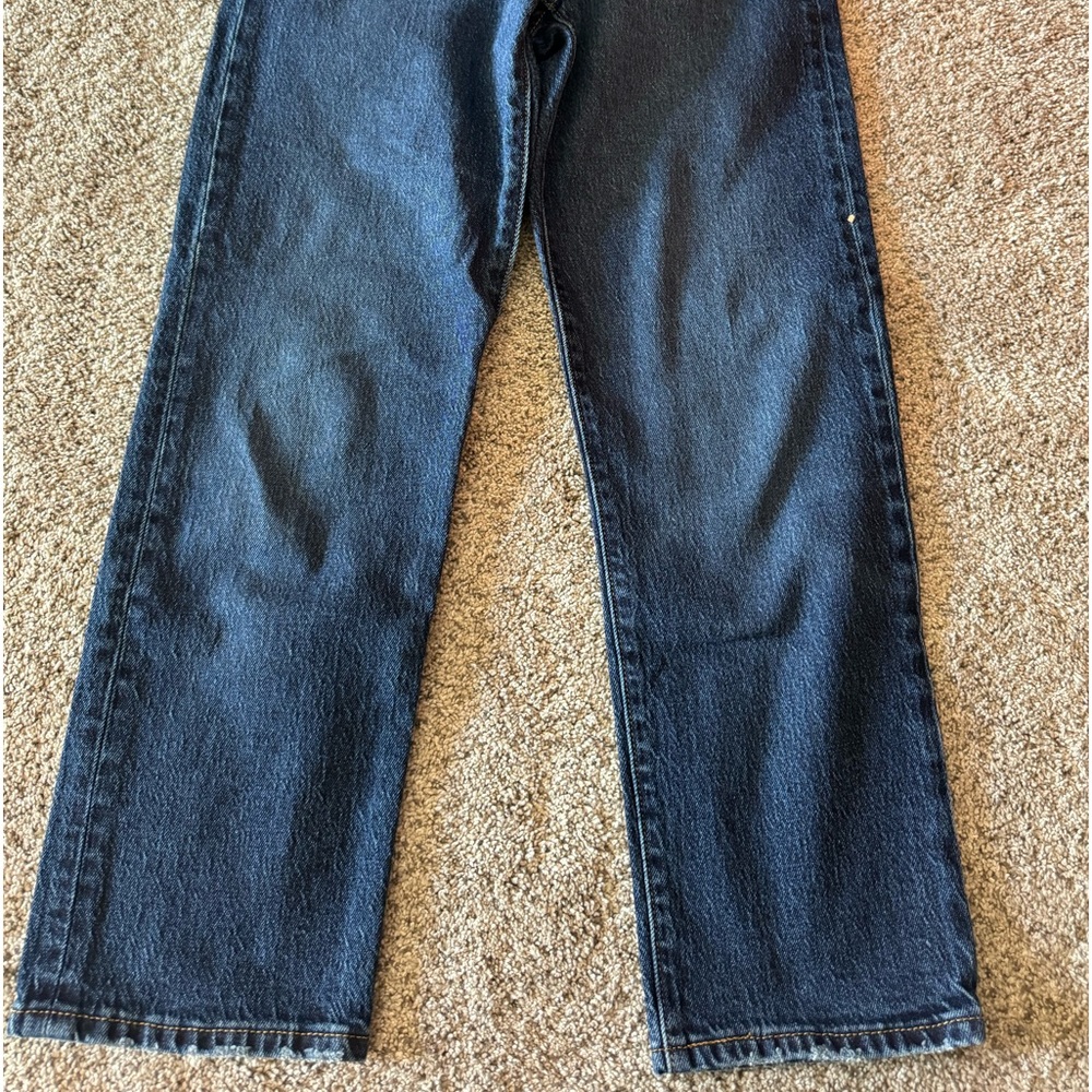 Levi’s ankle cropped straight leg jeans